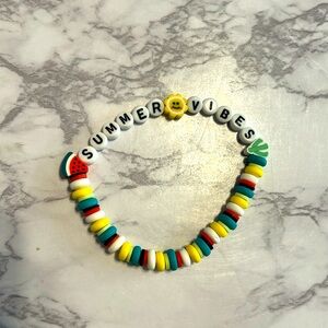 Summer vibes clay bead bracelet